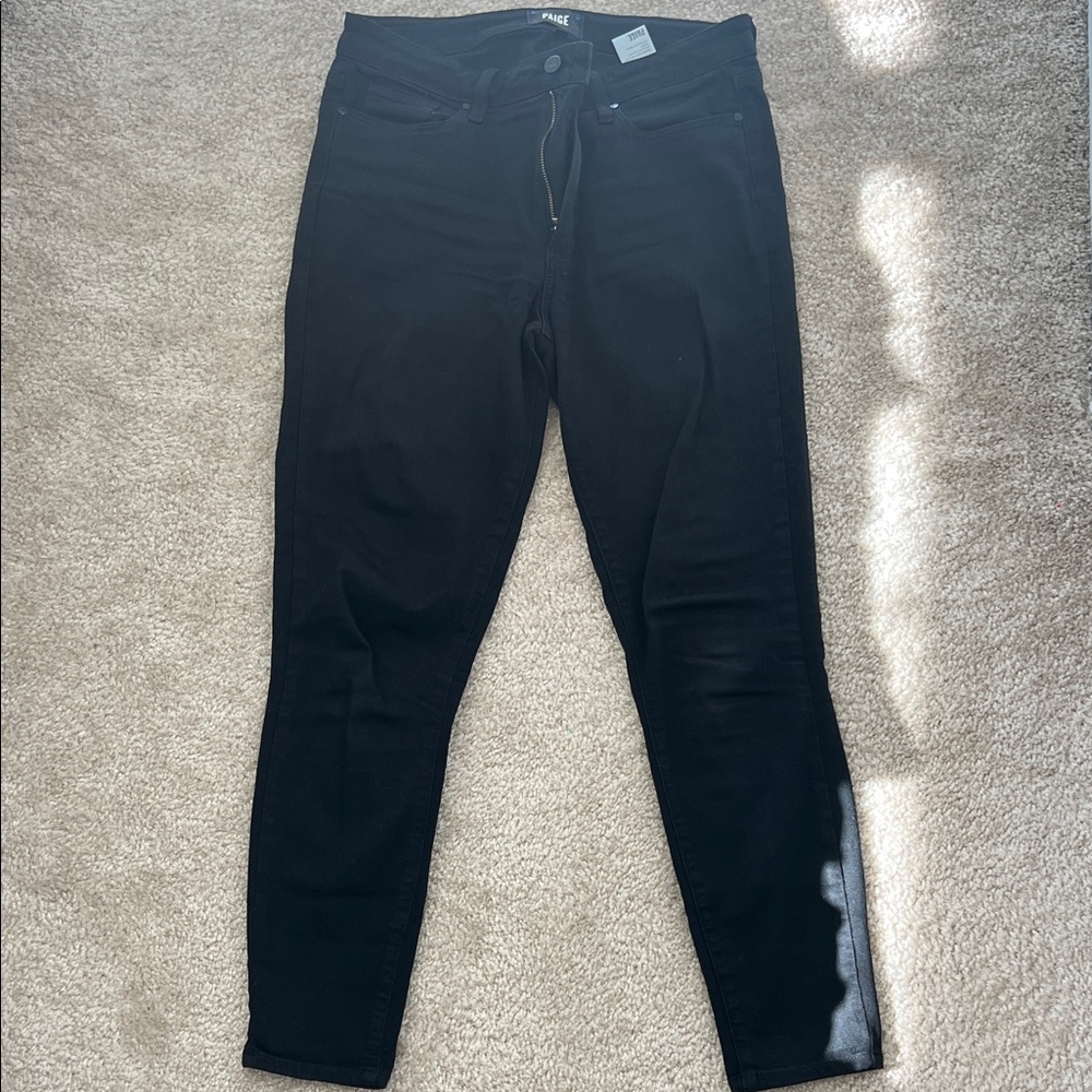 PAIGE Women's Classic Black Skinny Jeans
